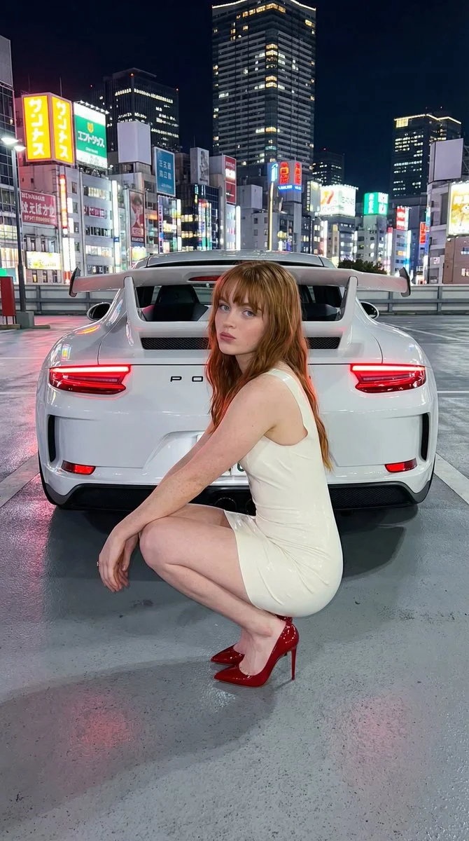 Urban Glamour: Starlet & Speed Under Tokyo Lights