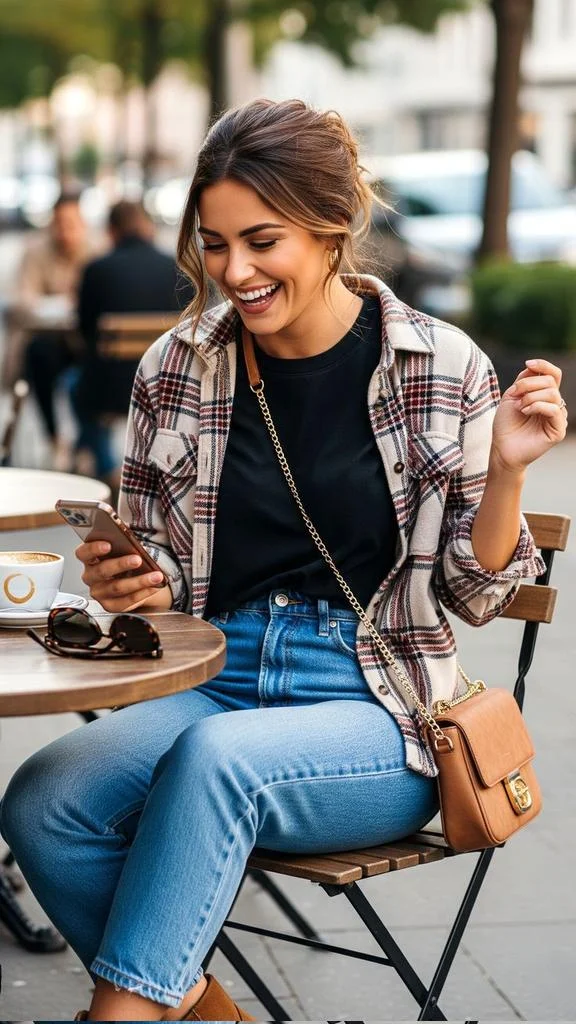 Urban Joy: A Candid Moment in Autumn