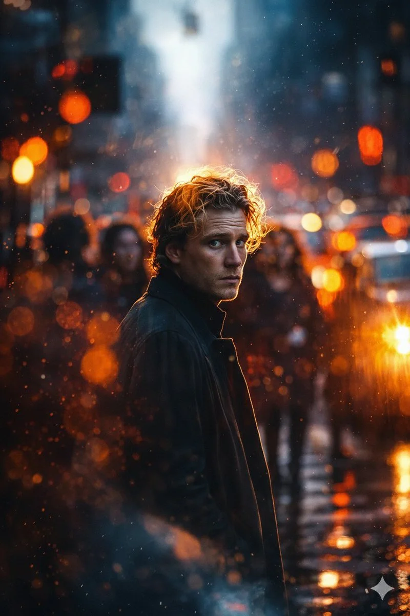 Urban Night Reflections: A Cinematic Encounter