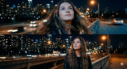 Urban Serenity in Cinematic Split-Screen