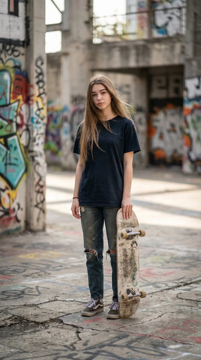 Urban Skater: A Moment of Grit and Grace