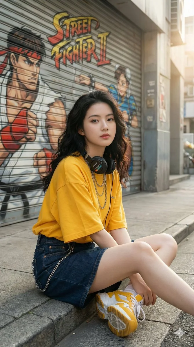 Urban Sunshine: A Streetwear Muse