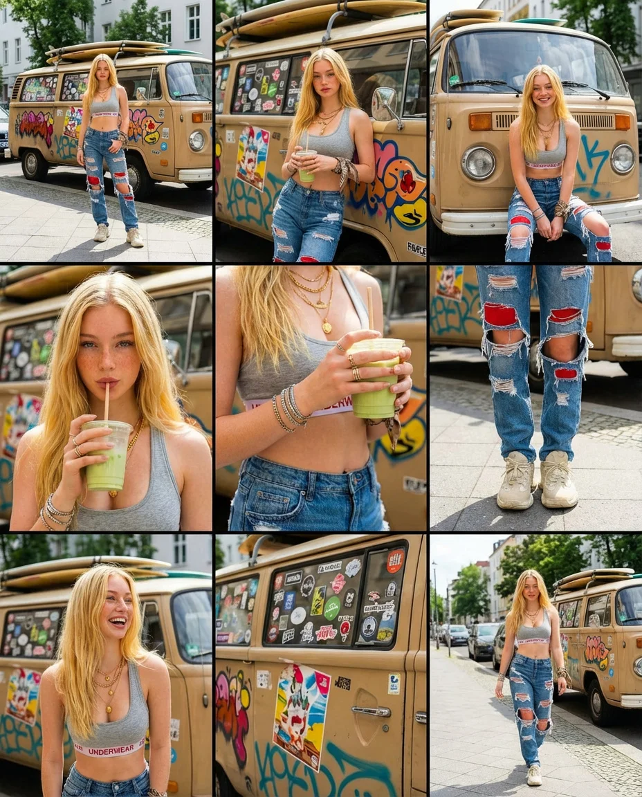 Urban Vibes: A Sunlit Lifestyle Collage