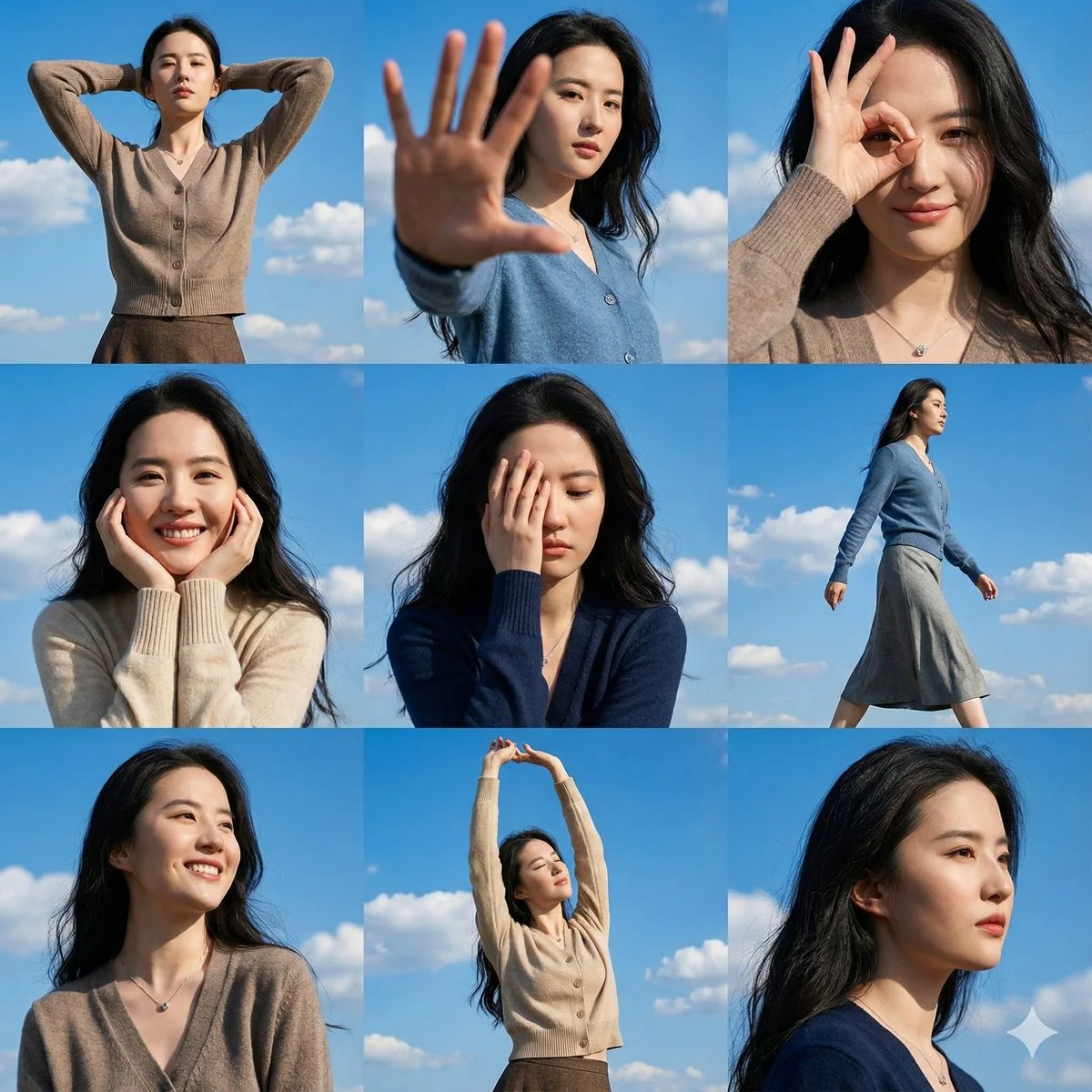 Vibrant Fashion Portraits: A Dynamic Collage