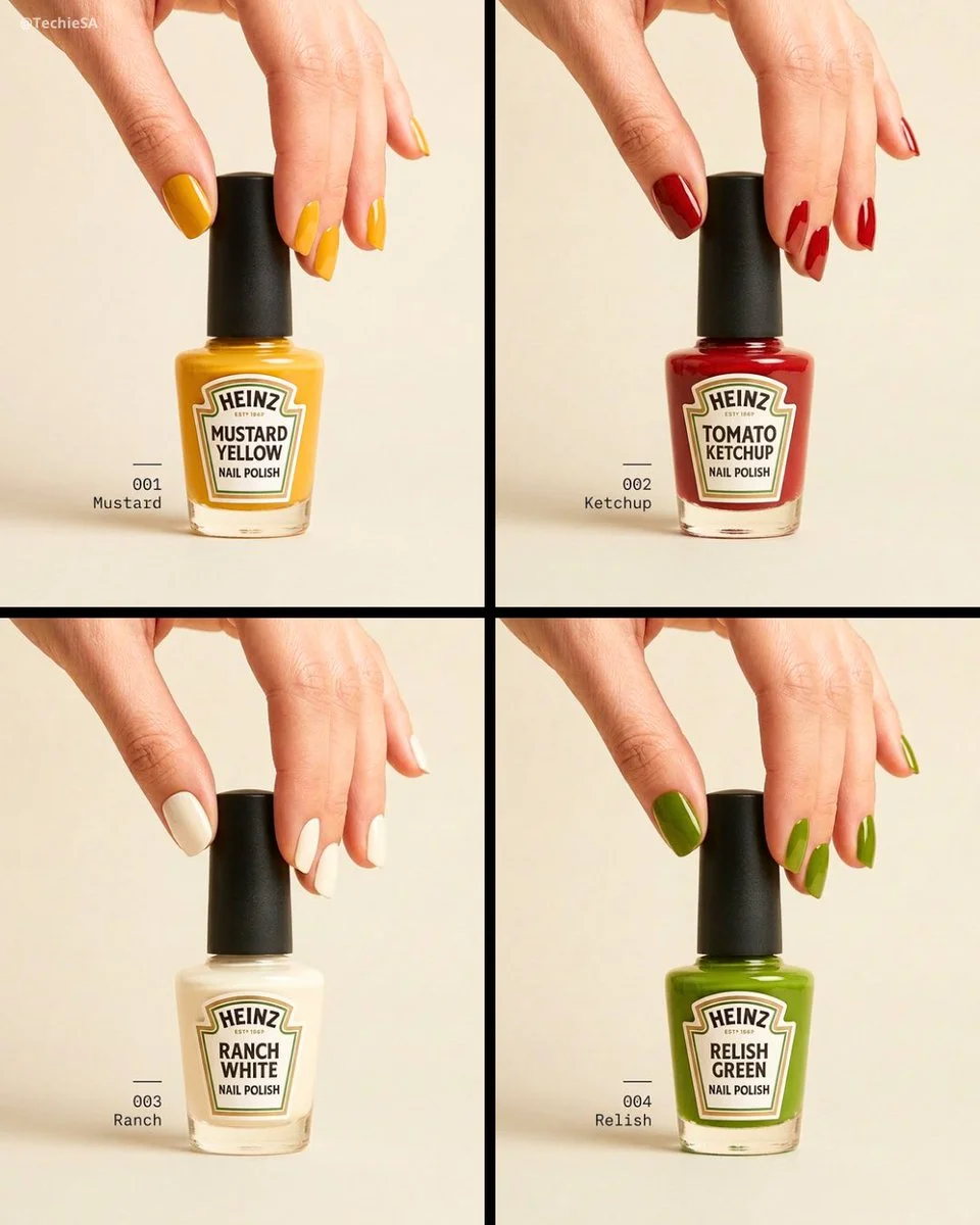 Vibrant Heinz-Inspired Nail Art Collection