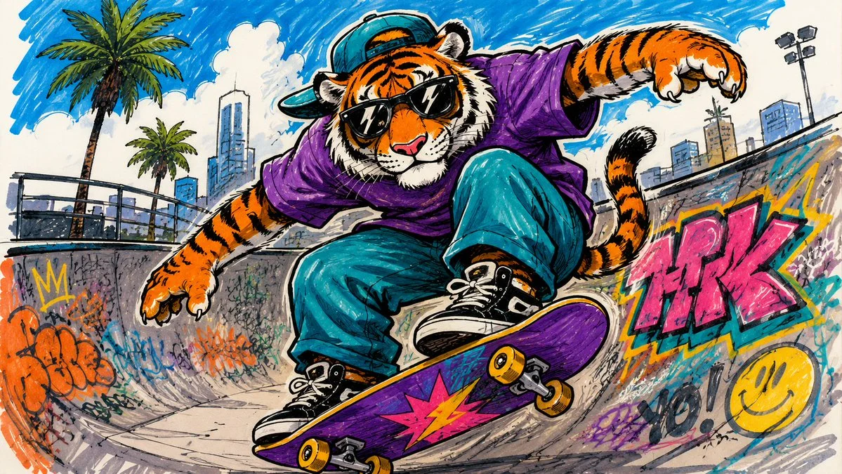 Vibrant Marker Illustration of [Subject]