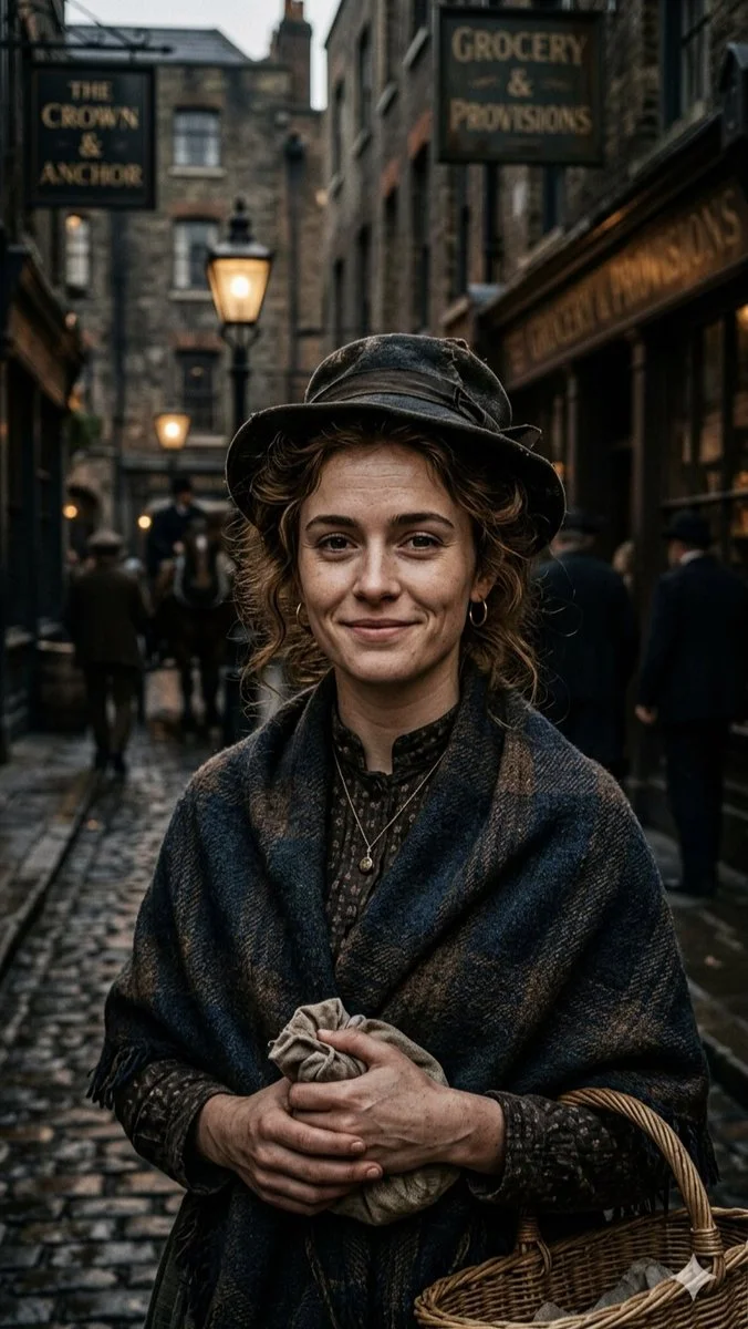 Victorian Alley Portrait at Dusk