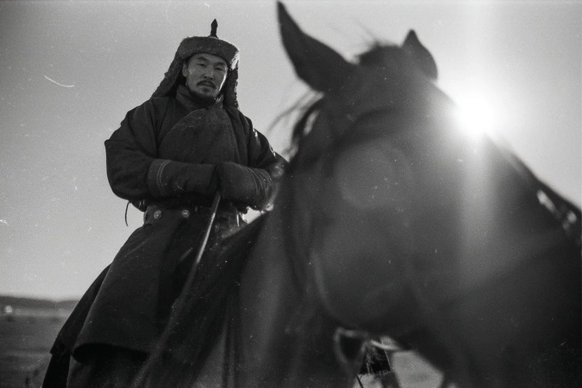 Vintage Film Depth: Midjourney V8 Alpha's Raw Horseback Imagery