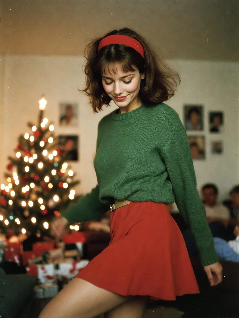 Vintage Holiday Joy: A Dance of Warm Memories