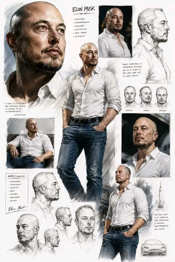 Visionary entrepreneur stands confidently in crisp white shirt