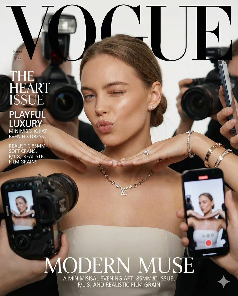 Vogue Elegance: A Playful Portrait