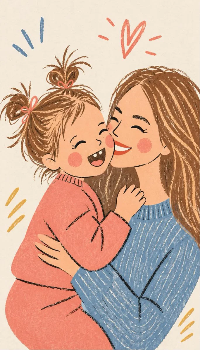 Warm crayon storybook portrait keeps every familiar face and feeling