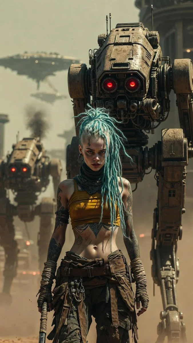 Warrior Spirit Amidst Metal Giants