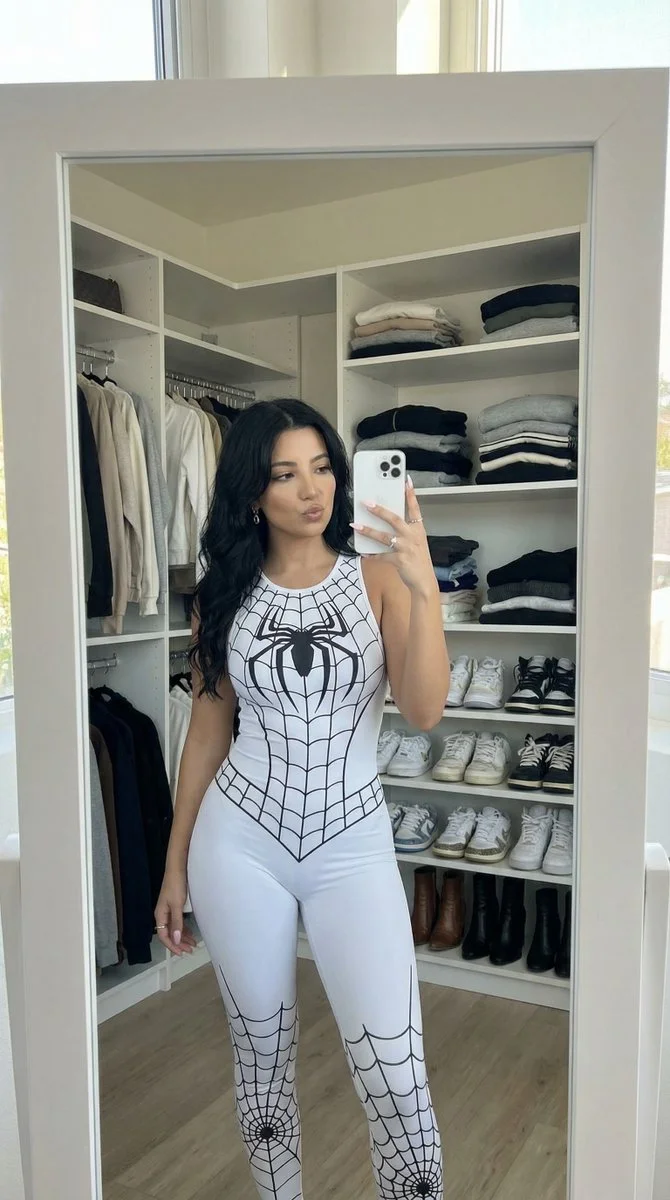 Web-Slinger Chic: A Mirror Selfie Masterpiece