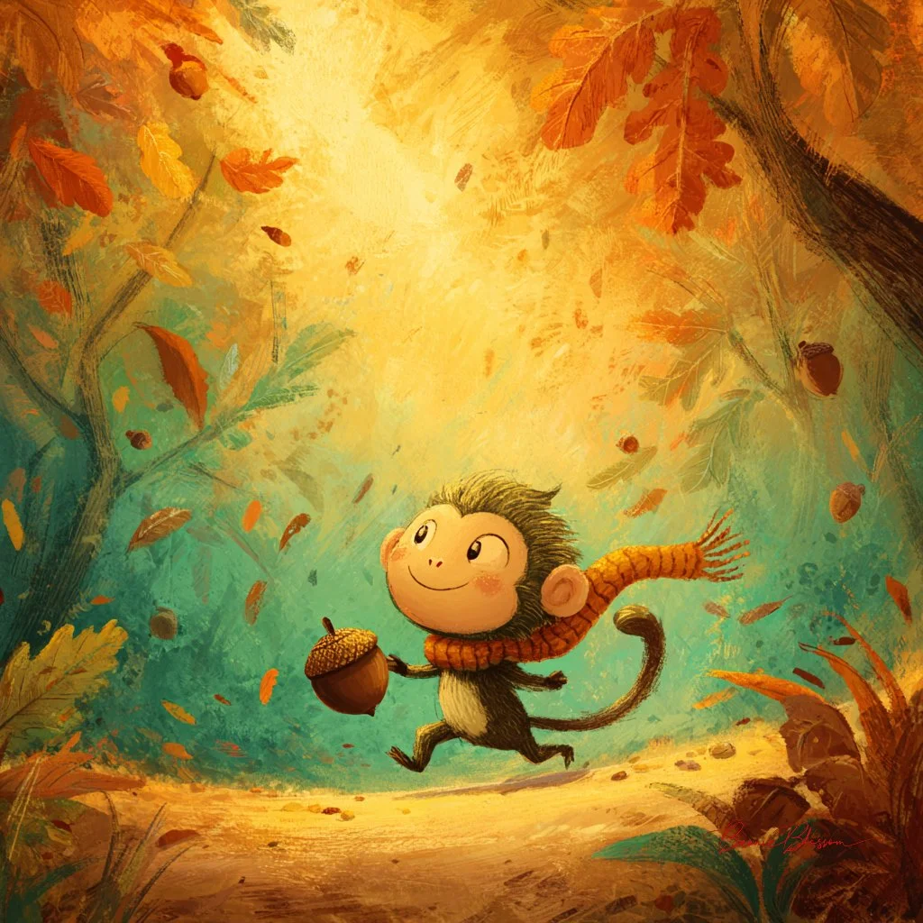 Whimsical Adventure: A Monkey's Nutty Quest