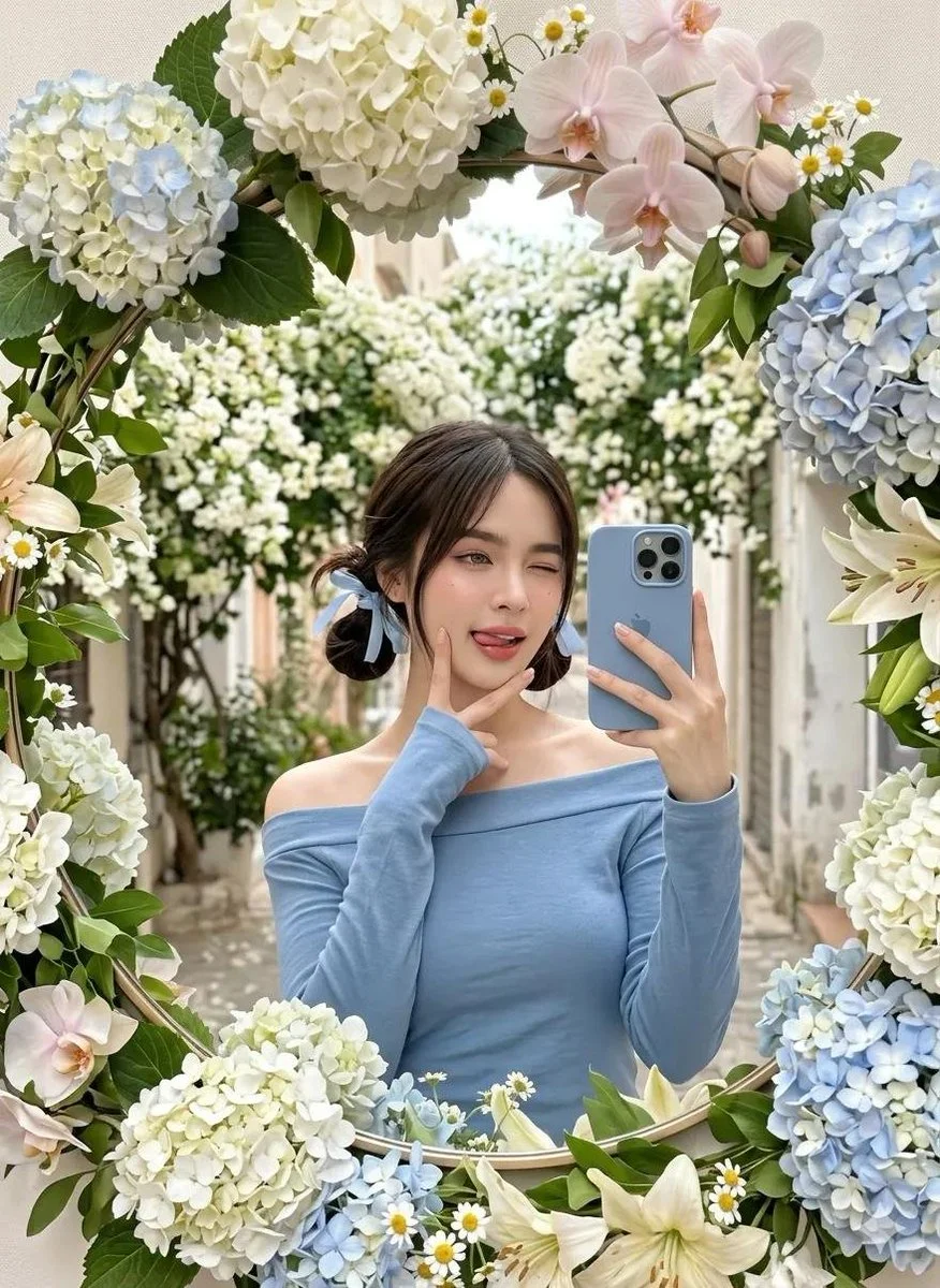 Whimsical Garden Selfie