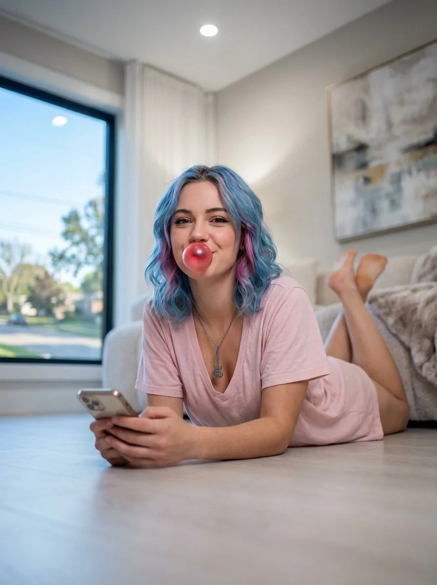 Whimsical Radiance: A Playful Portrait