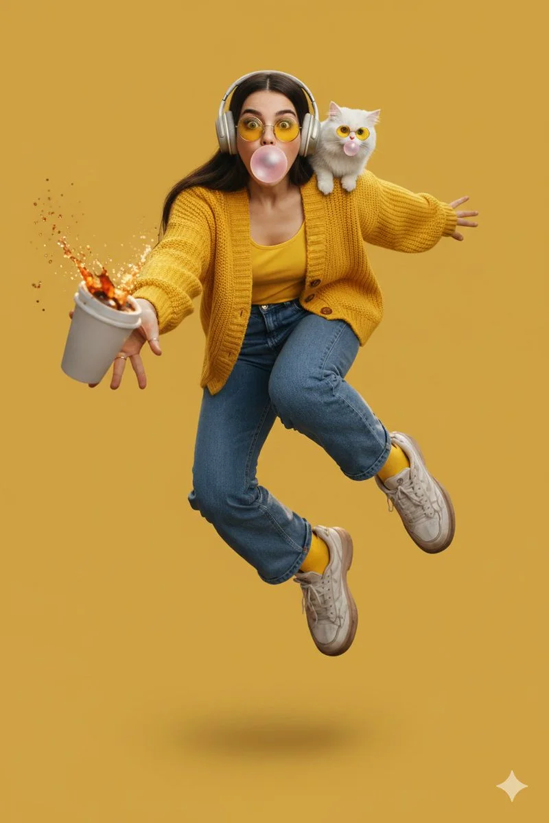 Whimsical Weekend Vibes: Coffee, Cats, and Color