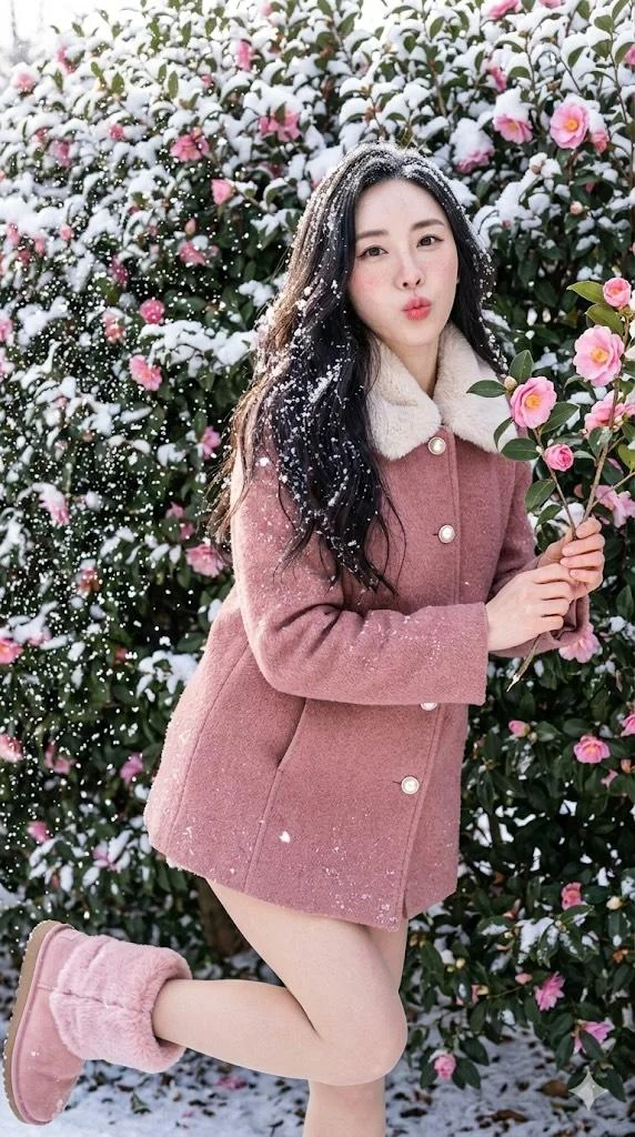 Whimsical Winter Elegance in Dusty Rose