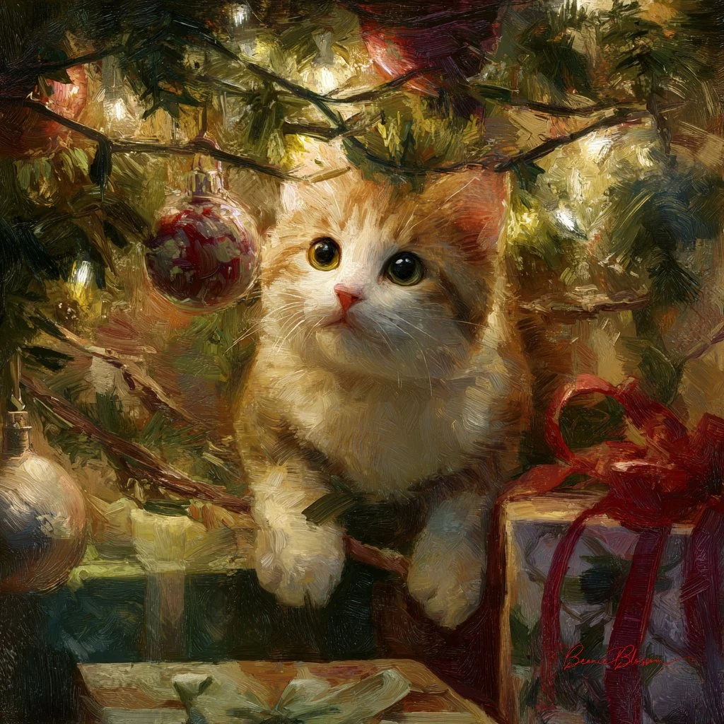 Whiskers in the Christmas Tree