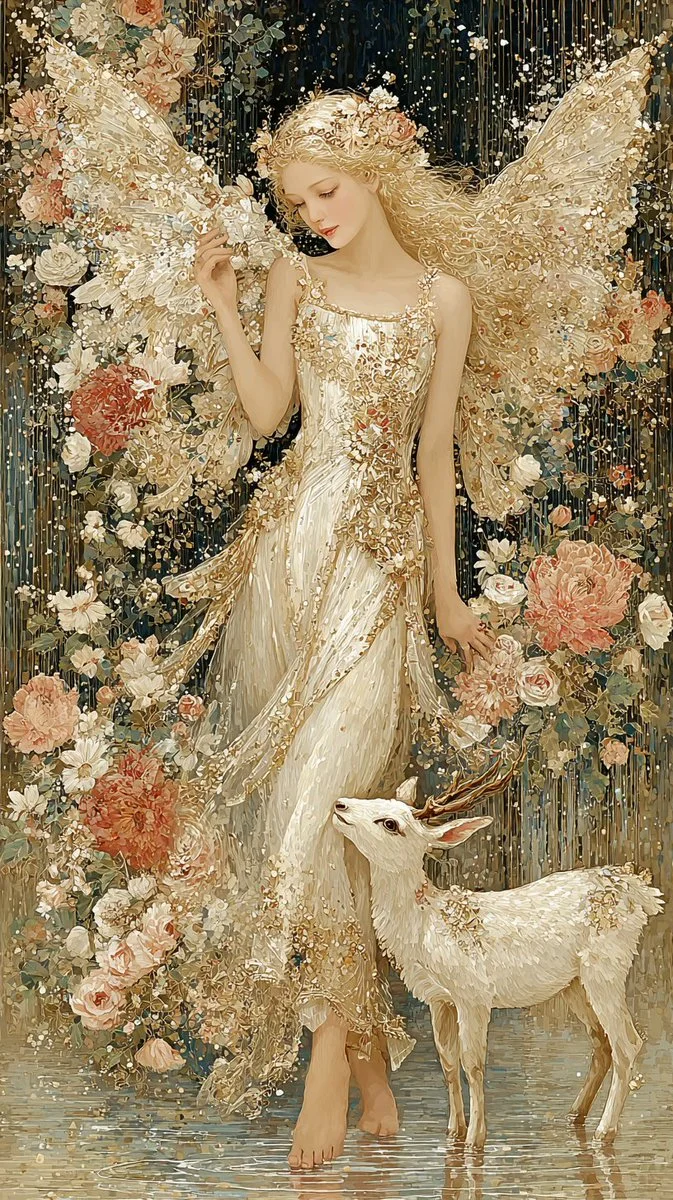 Whispers of a Rose-Embraced Seraph