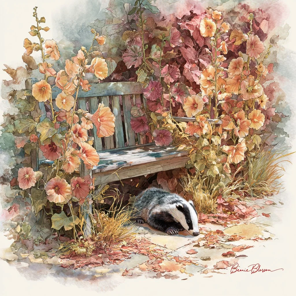 Whispers of Autumn: A Badger’s Curiosity