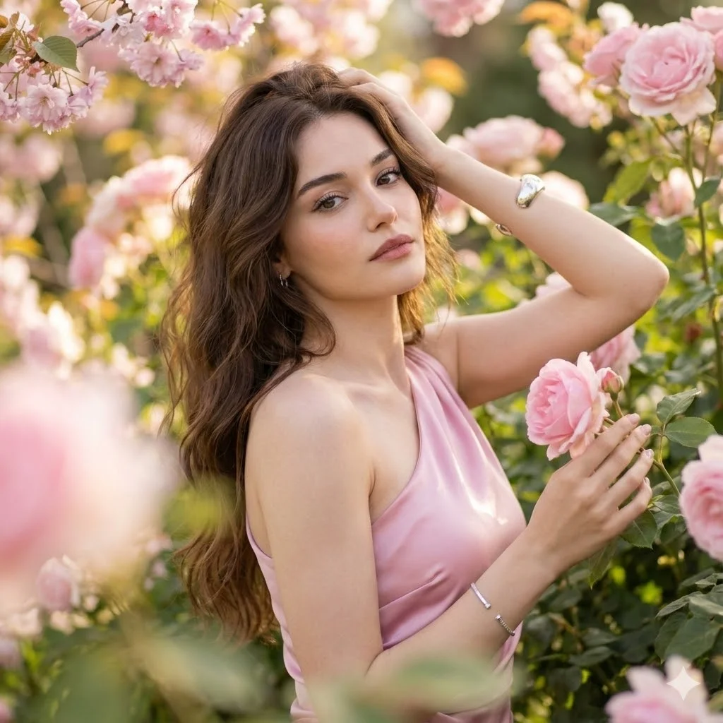 Whispers of Bloom: A Portrait in Pastels