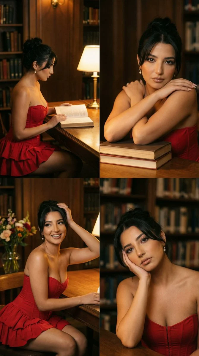 Whispers of Elegance in a Vintage Library