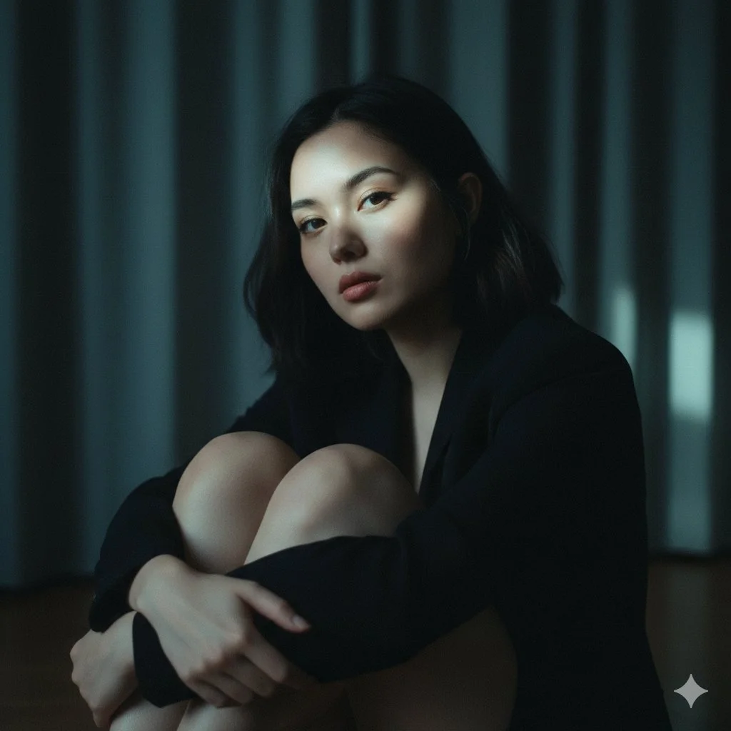 Whispers of Solitude: A Portrait in Shadows