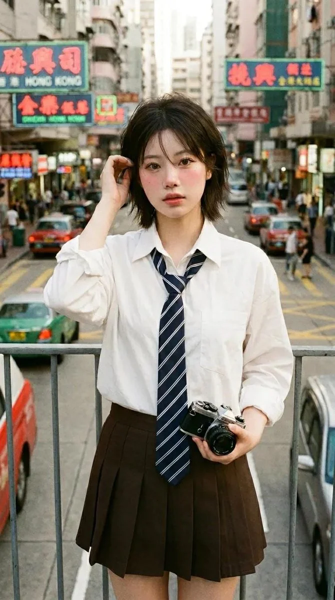 Windblown Elegance in Hong Kong