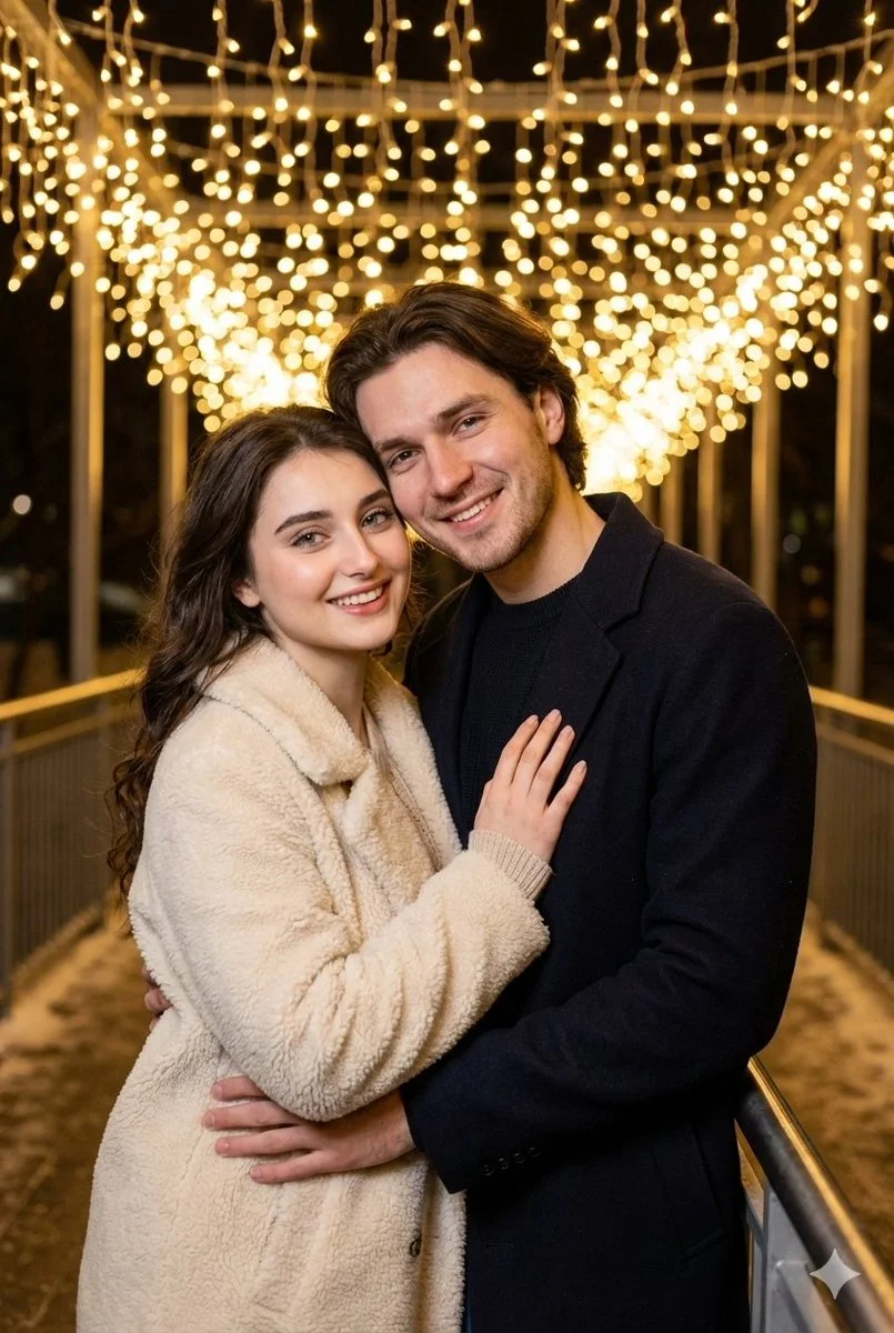 Winter Romance Under Twinkling Lights