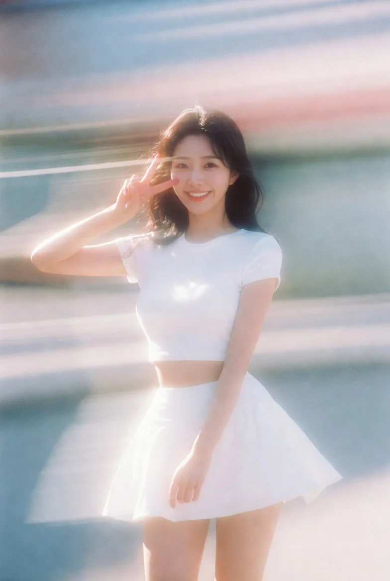 Youthful Confidence in Soft Focus: Cinematic Film Image of Grace